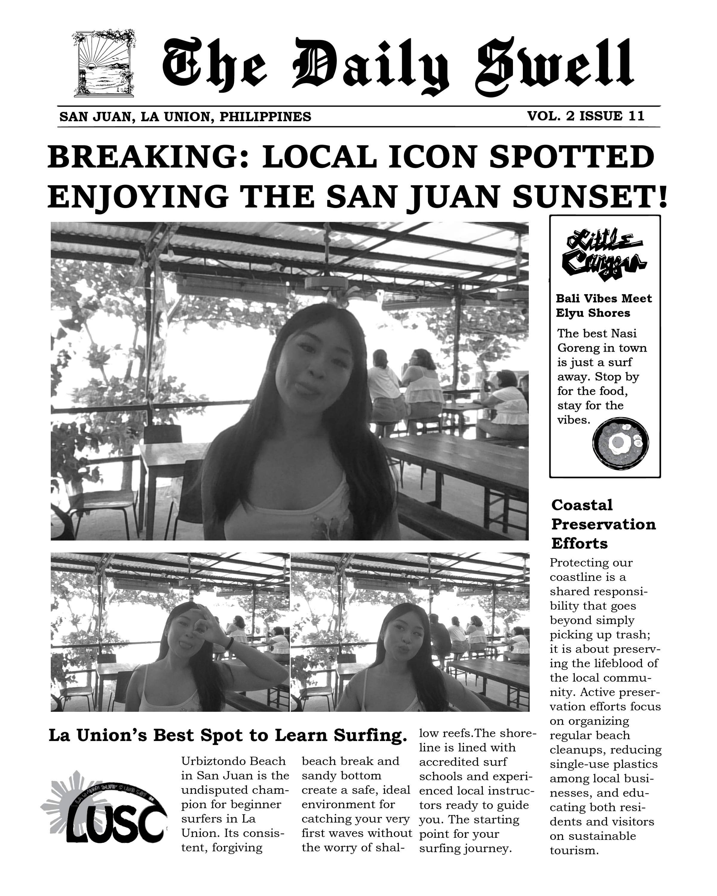 Extra! Extra! — fresh off the Canggu press - Daily Swell photo booth print