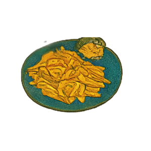 Kentang Fries - crispy fried string potatoes served with our house custom dipping sauce.